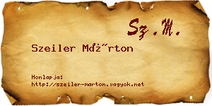 Szeiler Márton névjegykártya