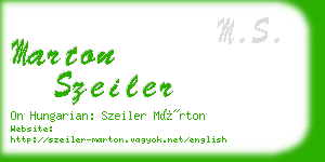 marton szeiler business card